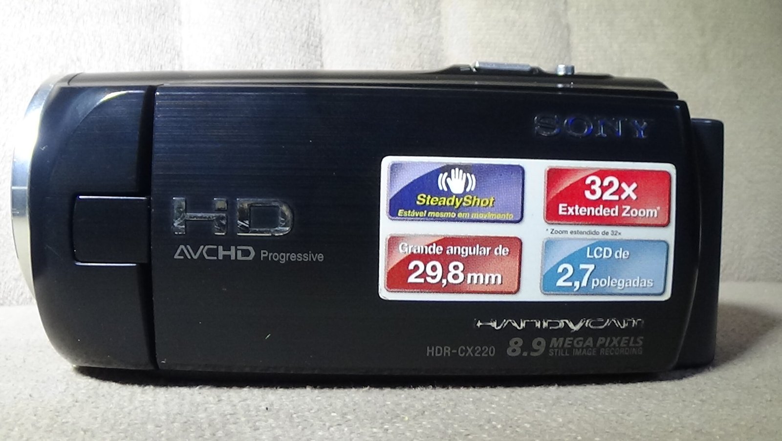 filmadora sony hdr-cx220 Zoom Óptico e Estabilizador de Imagem - Imagem 2